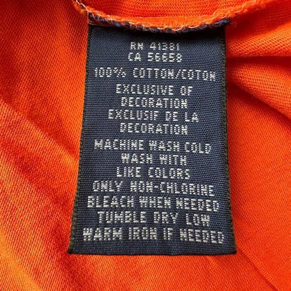 Ralph Lauren 100% Cotton Bright Orange T-Shirt size Small - Picture 4 of 5